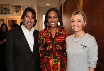 José Darío Gutiérrez, Carmen Vásquez, ministra de Cultura, y Vicky Turbay.