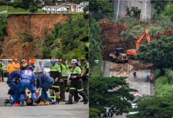 Tres personas muertas, una persona atrapada y una docena de vehículos sepultados es el saldo de la gran emergencia que se presenta en Pereira este martes por cuenta de un deslizamiento que dejó en riesgo a decenas de familias de un conjunto residencial y taponó una importante vía.