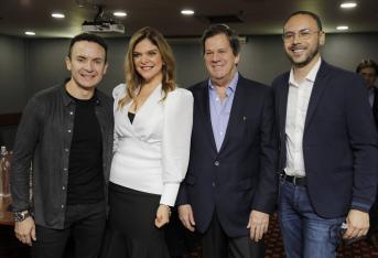 Fonseca, Rosa María Corcho, Roberto Pombo, director de EL TIEMPO y Jorge Gamboa.