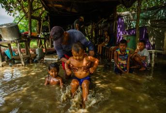 Vereda Cabica en Soledad Atlántico con inundaciones.