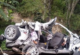 El accidente se registró a las 2:20 pm del martes 4 de enero en el túnel Los Venados de La Línea.