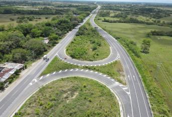 Panorámica de la vía 4G, Neiva-Girardot, entregada en operación en junio 2022.