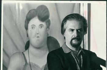 Fernando Botero en exposición en agosto de 1982.