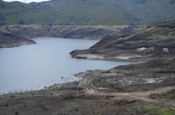 Así se ve por estos día sel embalse de Chuza, en el sistema Chingaza.