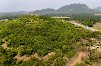 Vista aérea en la vía entre Cesar y La Guajira. 2024.