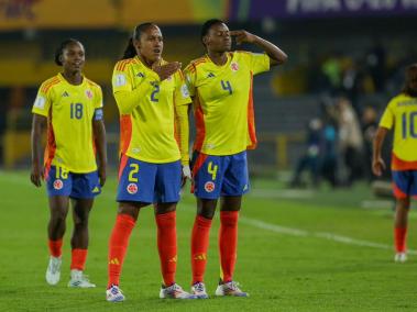 Yunaira López (4) anotó el primer gol de Colombia.