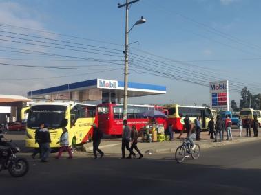 Paro de transportes en Sibaté