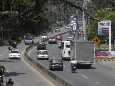 Carretera entre Cali y Jamundí