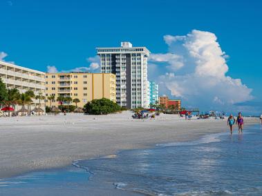 La playa Saint Pete, en Saint Petersburg, Florida.