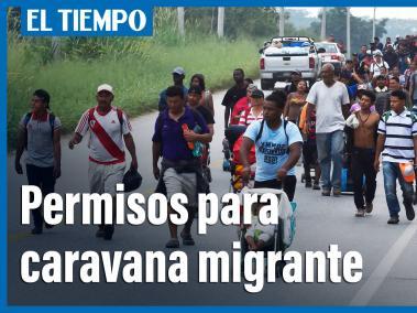 México concede 2 500 permisos para disolver caravana de migrantes