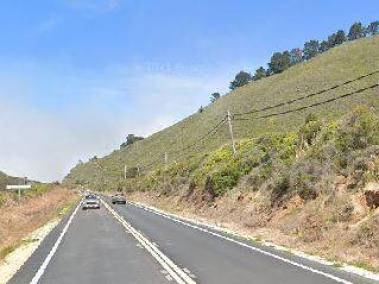 Así se ve la autopista 1 a la altura del incendio.