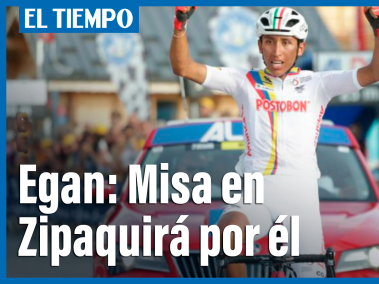 Zipaquirá organizó eucaristía como homenaje a Egan Bernal.