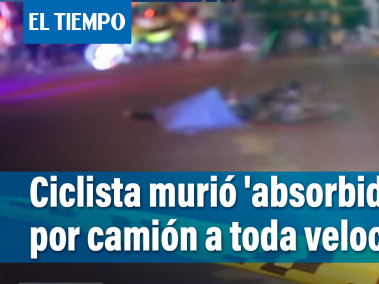 En Corabastos, un ciclista murió al ser 'absorbido' por una tractomula con exceso de velocidad