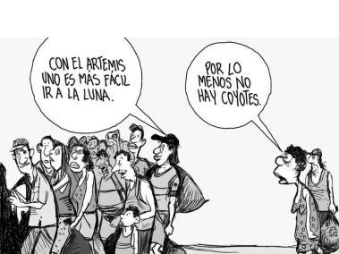 Entre inmigrantes - Caricatura de Guerreros