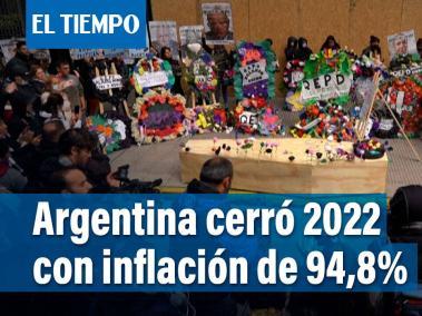 El Instituto de Estadísticas Indec dio a conocer el jueves que el país tuvo una inflación anual de 94,8 por ciento, una de las más elevadas del mundo.