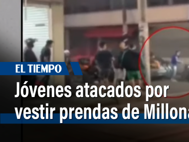 Jóvenes atacados por vestir prendas de Millonarios