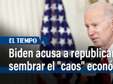 Biden acusa a republicanos de querer sembrar el "caos" económico