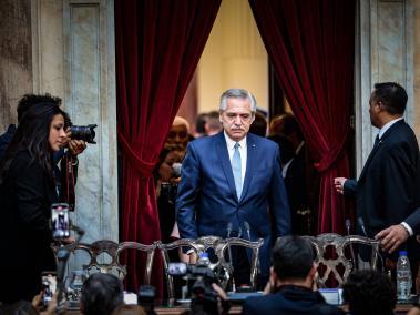 El presidente de Argentina, Alberto Fernández, durante la sesión de apertura del año parlamentario.