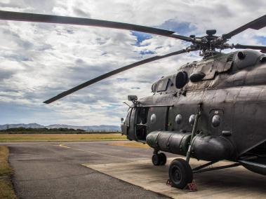 Helicóptero modelo MI-17 del Ejército.