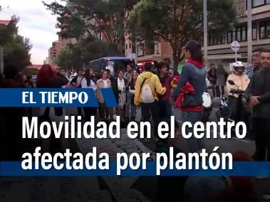 Movilidad en el centro afectada por plantón