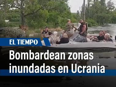 Ucrania y Rusia se acusaron mutuamente de bombardear el jueves las zonas anegadas en la región de Jersón, donde se están evacuando a miles de civiles tras las inundaciones causadas por la destrucción de una represa.