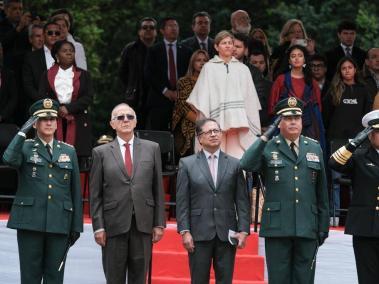 Gustavo Petro, presidente de Colombia, en la conmemoración del 7 de agosto.