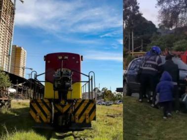 Carro particular por poco fue arrollado por el tren de la Sabana.