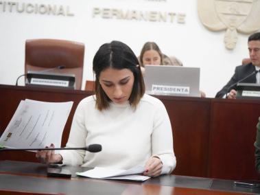 Laura Sarabia, directora del DPS, en la Cámara de Representantes.