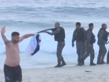 Hinchas de Boca en Copacabana