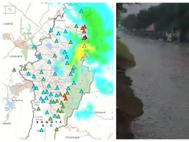 Fuertes lluvias en Bogotá hoy 17 de diciembre