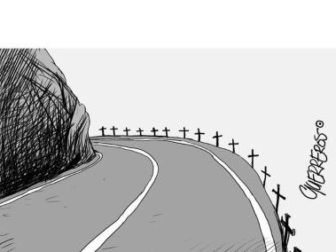 Señalización 2024 en carreteras - Caricatura de Guerreros