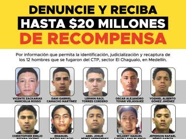 12 de los fugados del detenidos de Centro de Traslado por Protección de la Minorista