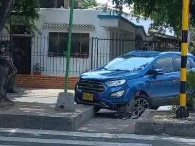 Esta fue la camioneta baleada en Cúcuta.