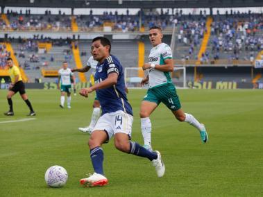 En el Estadio El Campín se juega el partido entre Millonarios vs Deportivo Cali por la Liga Betplay. Marcador parcial 1- 1.