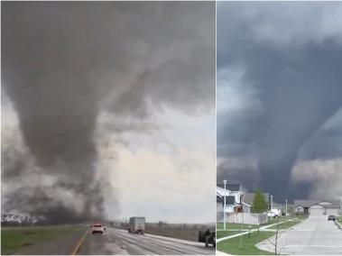 El tornado fue capturado por internautas.