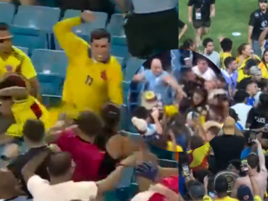 Pelea Colombia vs. Uruguay