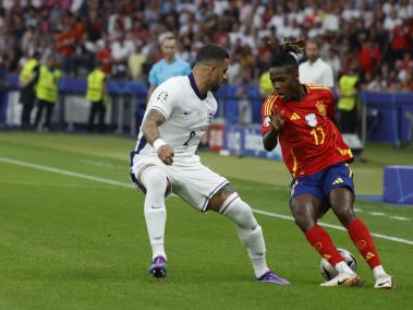 España vs. Inglaterra, en la final de la Eurocopa.