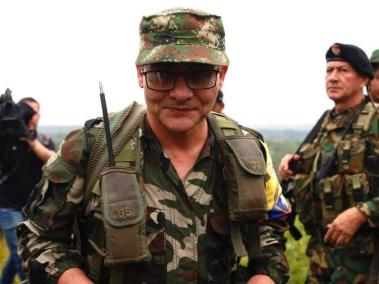 Alias Iván Mordisco durante el encuentro del 'Estado Mayor Central' en Caquetá.