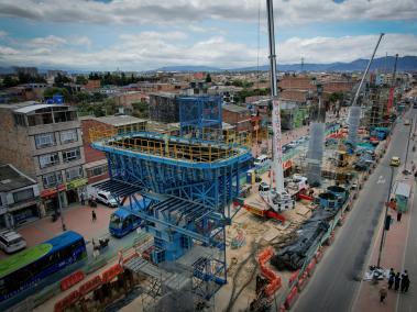 Así avanza el Metro de Bogotá en la Primera de mayo con 41 sur . Bogotá 16 de julio del 2024 Foto MAURICIO MORENO CEET EL TIEMPO