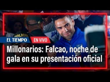 Falcao García y su noche de gala en su presentación oficial en Millonarios