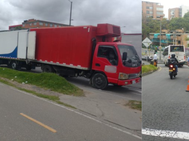 Vehículos varados en Bogotá este lunes 22 de julio.