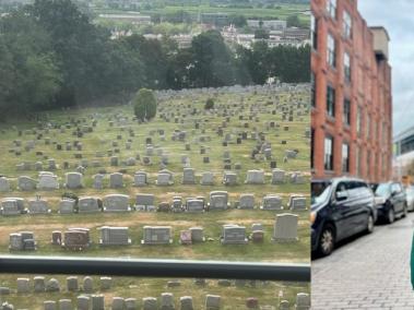 Su vista daba a un cementerio.