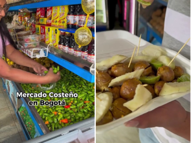 El mercado costeño en Bogotá.