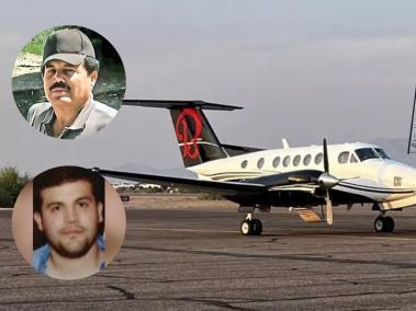 'Mayo' Zambada y Joaquín Guzmán López, fueron transportados en este avión