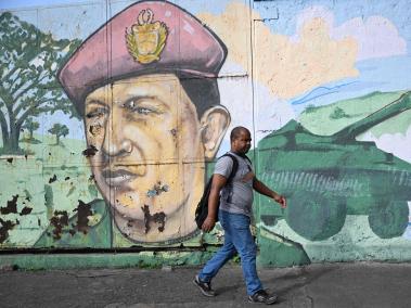 Mural Hugo Chávez en Caracas.