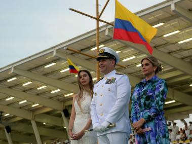 Honores al vicealmirante Juan Ricardo Rozo, comandante de la Armada de Colombia