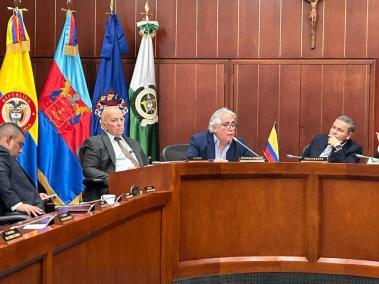 Otty Patiño y Augusto Rodríguez ante la Comisión Segunda del Senado.