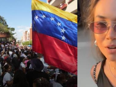 Venezolana se queja de compatriotas que marchan