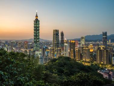 Taipei, el horizonte de la ciudad de Taiwán