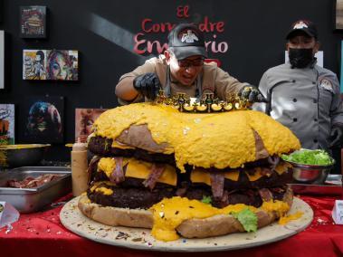 La hamburguesa más grande de Colombia.